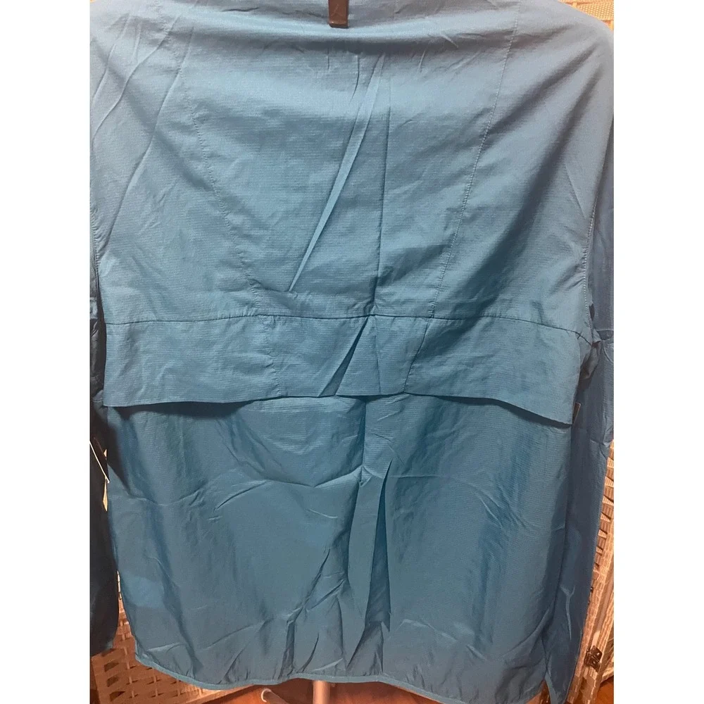 Jordan 23 Engineered Mens Teal Blue Ripstop Quarter Zip Windbreaker Jacket M
